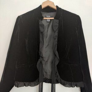 Bob Mackie Women's Cropped Jacket Black Size 10 Silk